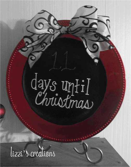 Chalkboard Countdown Plate