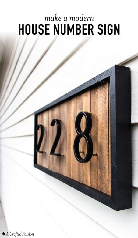 DIY Modern House Number Sign