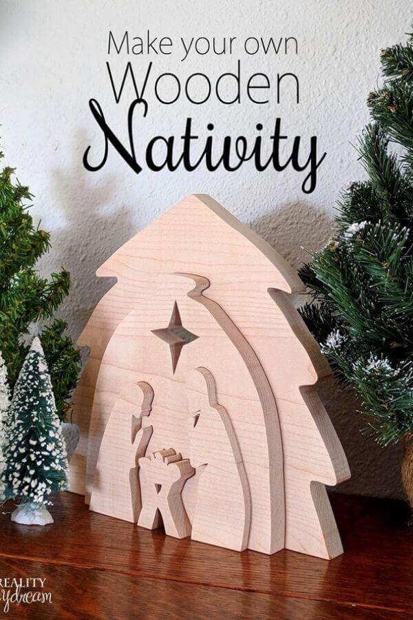 DIY Wooden Nativity Scene