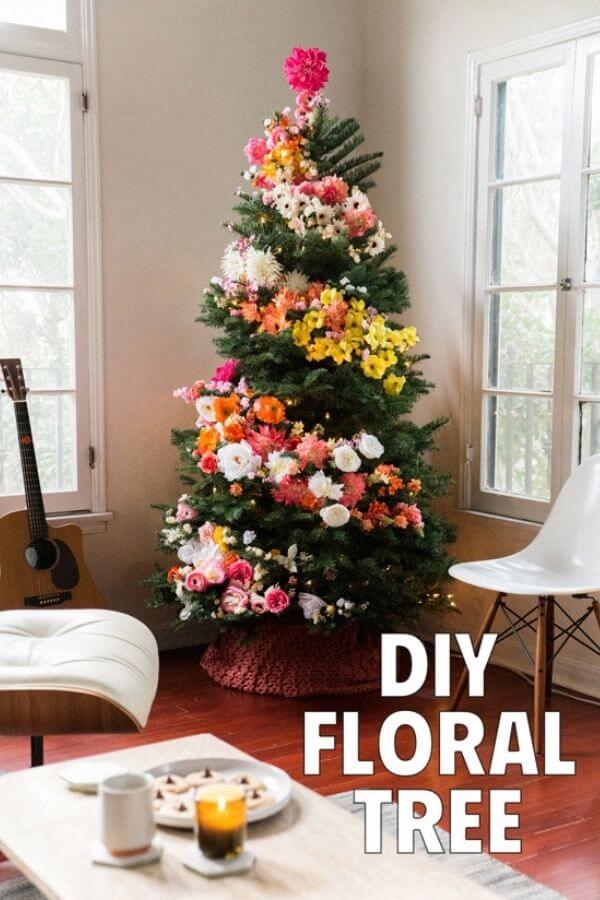 Floral Christmas Tree Garland