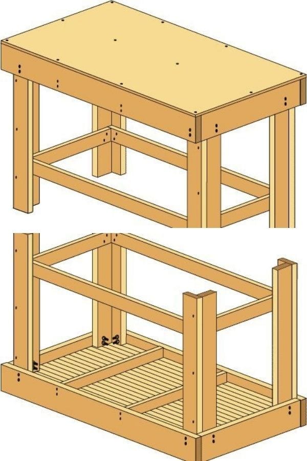 Free DIY Plain Workbench