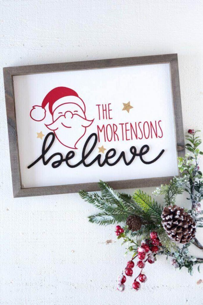 Personalized Wood Christmas Sign