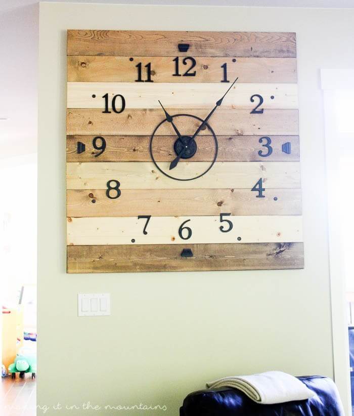 Rustic Wood Plank DIY Clock