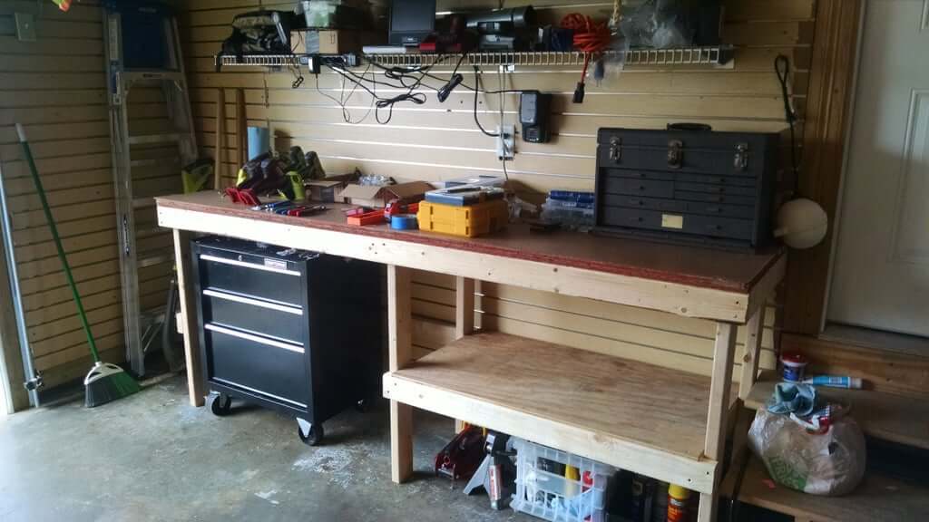 Simple 1-Car Garage Workbench