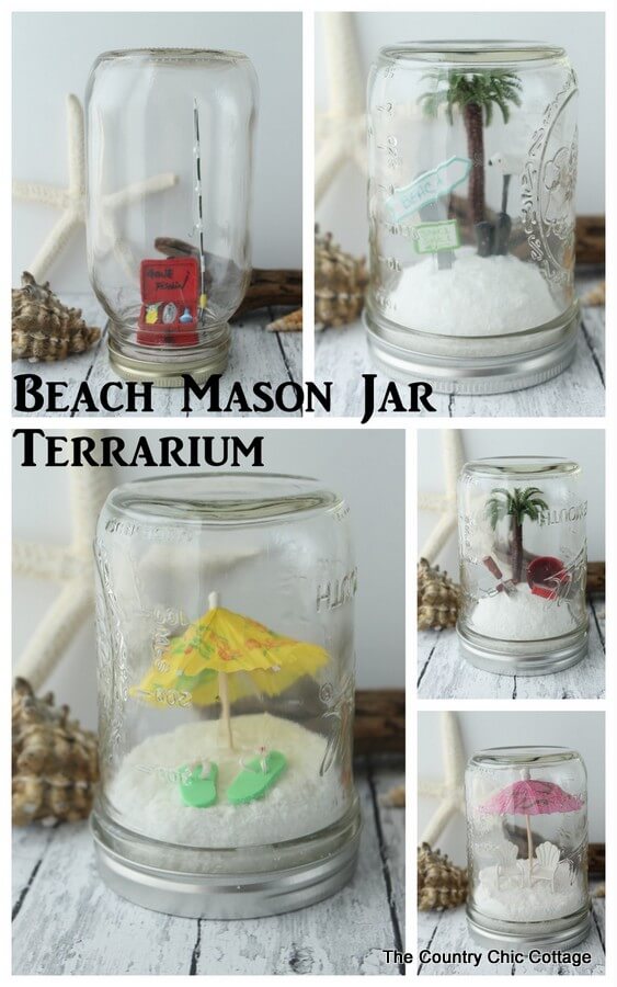 Beach Mason Jars