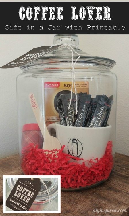 Coffee Lover Gift In A Jar With Printable