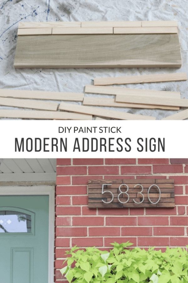 DIY Modern Address Plate