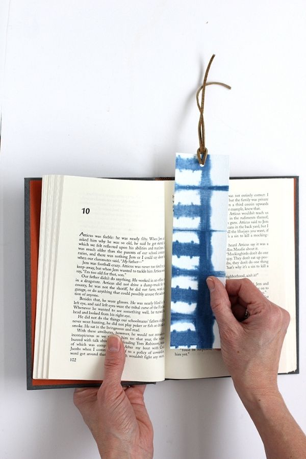Shibori Indigo Bookmark