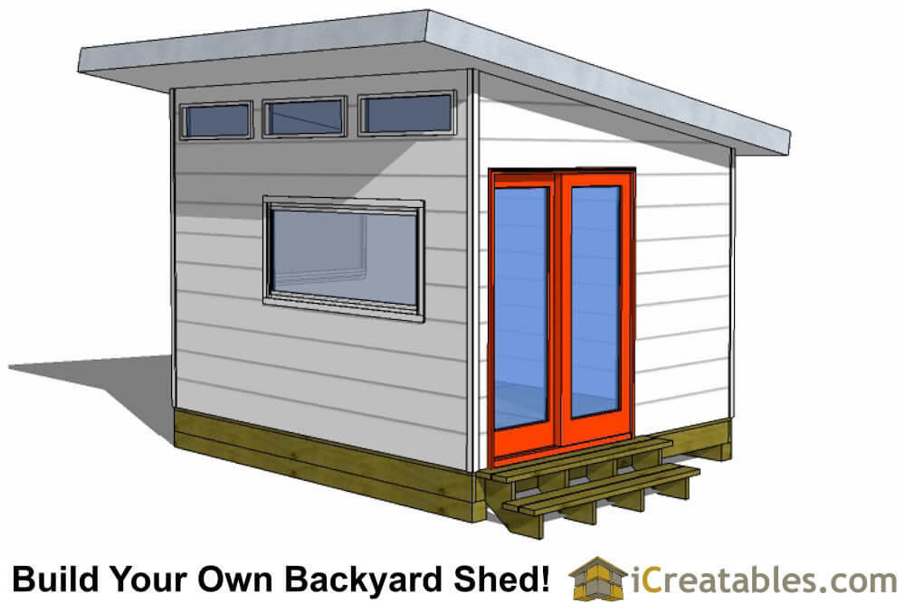 10x12 Modern Shed Plans