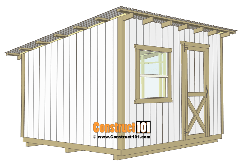 10×12 Lean To Shed