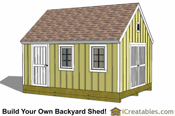 12x16 Cape Cod Style Shed Plans