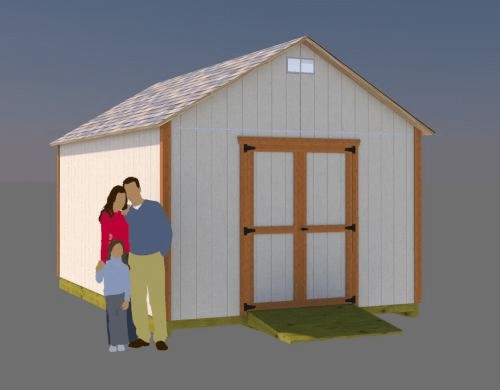 12x16 Gable Storage Shed Plans