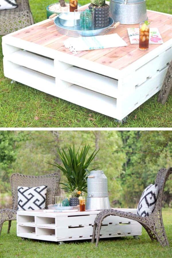 Outdoor Pallet Coffe Table