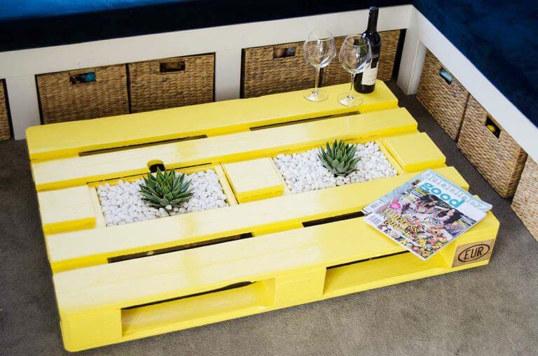 Planter Boxes Pallet Coffee Table