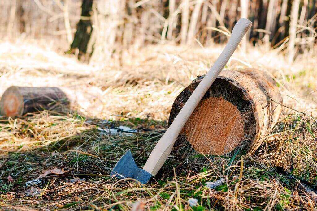 tree felling axe
