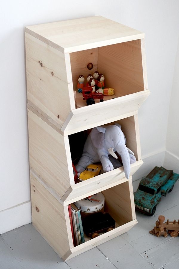 DIY Wooden Toy Bin