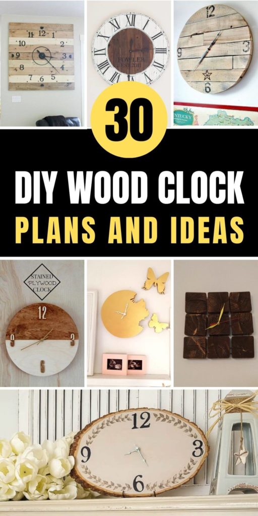 30 DIY Wood Clock Plans and Ideas