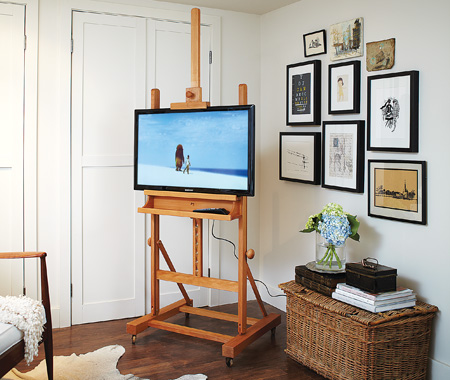 DIY Easel TV Stand
