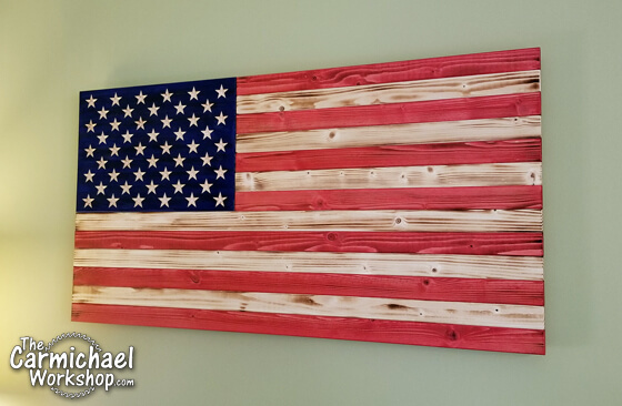 DIY Rustic Wooden American Flag
