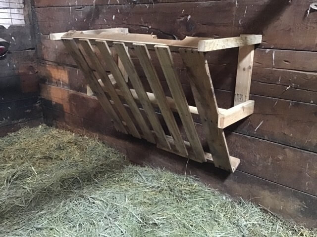 DIY Wall Mounted Pallet Goat Feeder