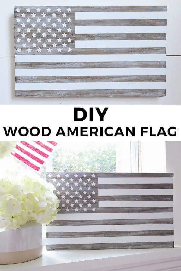 DIY Wooden American Flag & Free Printable