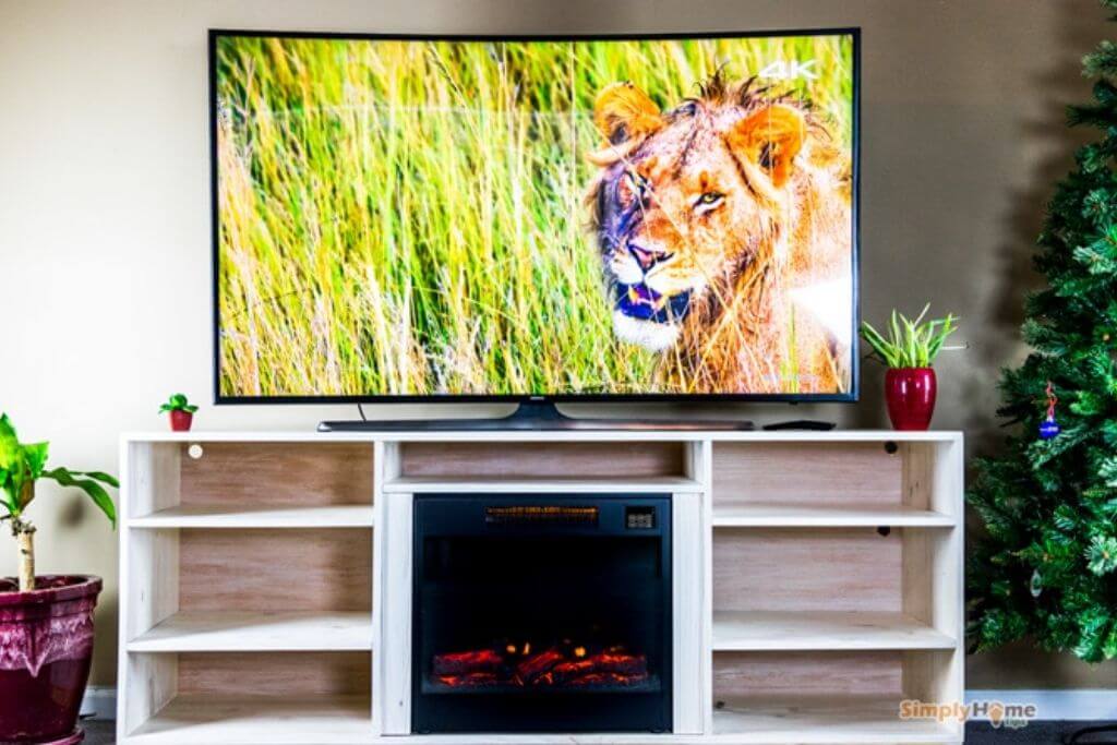 Fireplace DIY TV Stand