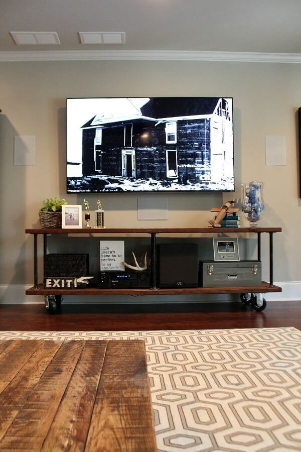 Industrial TV Console Table