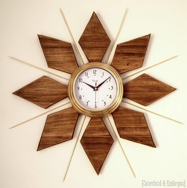 Mid-Century Modern Esque Starburst Clock