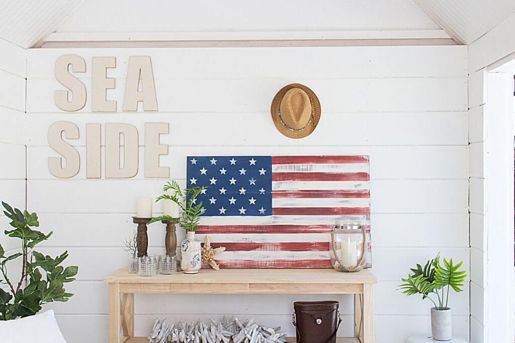 Rustic American Flag By Finding Silver Pennies