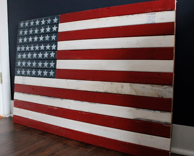 Rustic American Flag By The Yellow Cape Cod