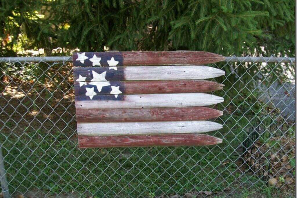 Rustic Flag With Freestyle Stars