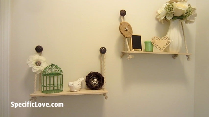 Simple Custom Hanging Shelves