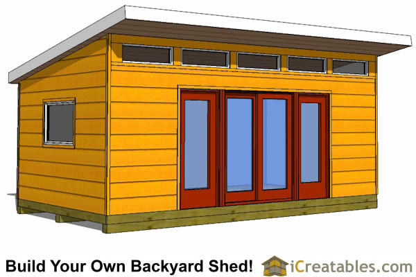 12x20 Modern Shed Plans