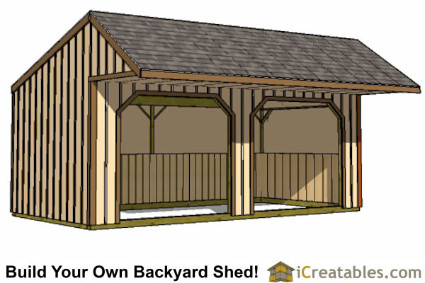 12x20 Run In Shed Plans