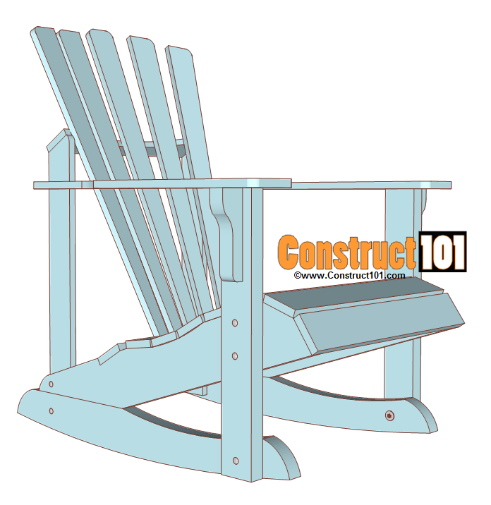 Adirondack Rocking Chair Plans By Construct101