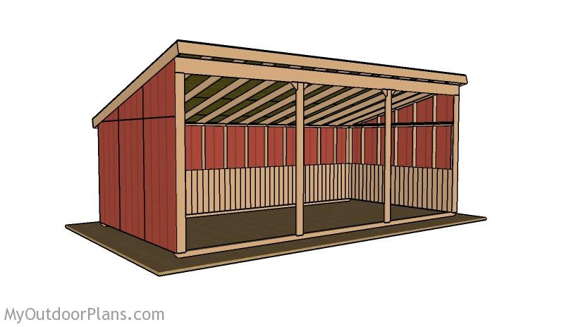 12×24 Loafing Shed Roof Plan