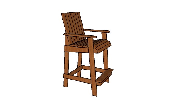Bar Height Adirondack Chair Plan