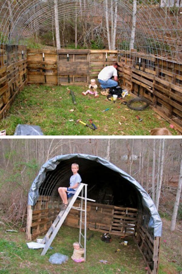 DIY Goat Shed Using Pallets And Cattle Panels