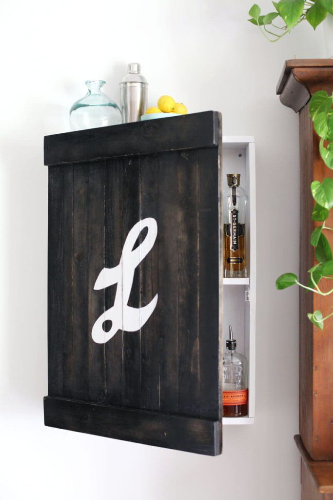 DIY Vintage-Inspired Liquor Cabinet