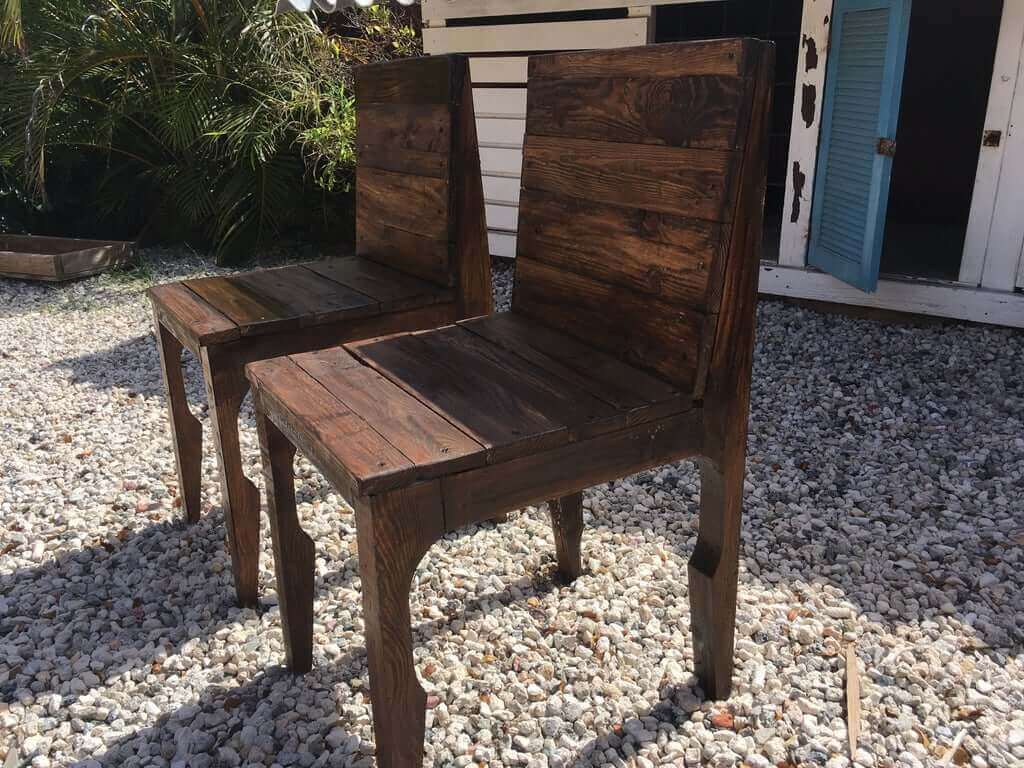 Elegant Pallet Wood Dining Chair