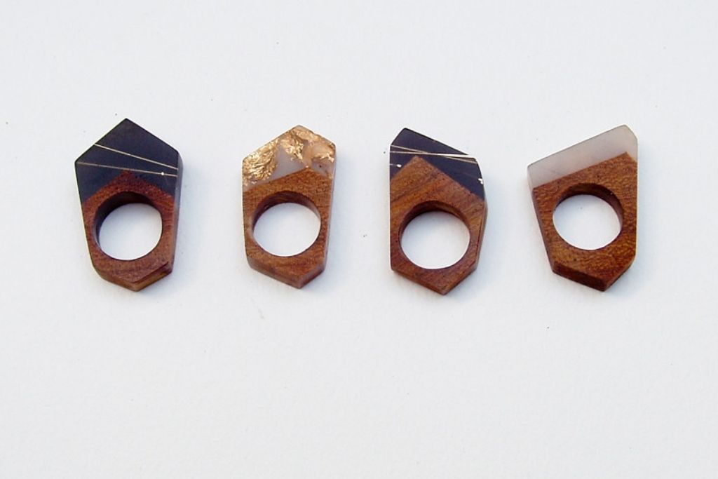 Wood And Resin Rings