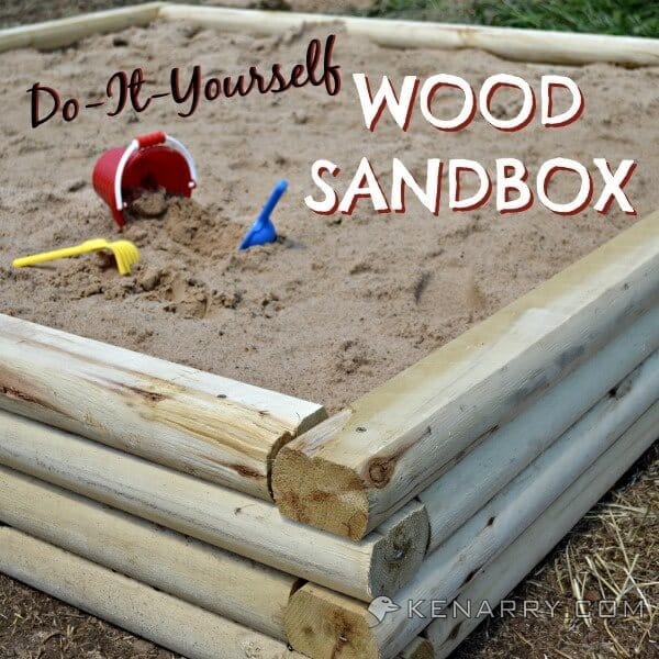 DIY Wood Sandbox For Backyard